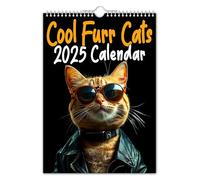 The Calendar King // Cool Furr Cats - 2026 Wall Calendar (Full Colour, A4 Size)