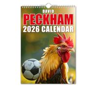 The Calendar King // David Peckham - 2026 Wall Calendar // Funny/Quirky/Christmas/Birthday/Gift Idea/Present/Novelty/Humour/Secret Santa/Year Planner/Office Gift (Full Colour, A3 Size)