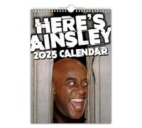 The Calendar King - Here's Ainsley - 2025 Wall Calendar - Funny/Quirky/Christmas/Birthday/Gift Idea/Present/Novelty/Humour/Secret Santa/Year Planner (Full Colour, A4 Size)