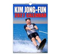 The Calendar King - Kim Jong-Fun - A4 Wall Calendar - 2027 Calendar // Funny/Quirky/Christmas/Birthday/Gift Idea/Present/Novelty/Humour/Secret Santa/Year Planner/Office Gift