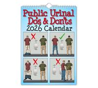 The Calendar King // Public Urinal Do's & Don'ts - 2026 Wall Calendar // Funny/Quiry/Fun/Christmas (Full Colour, A4 Size)