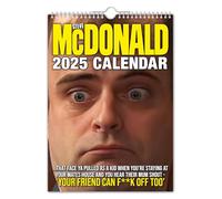 The Calendar King // Steve McDonald - 2025 Wall Calendar - A4 Size // Funny/Quirky/Christmas/Birthday/Gift Idea/Present/Novelty/Humour/Secret Santa