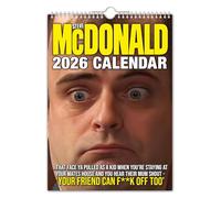 The Calendar King - Steve McDonald - 2026 Wall Calendar - A4 Size // Funny/Quirky/Christmas/Birthday/Gift Idea/Present/Novelty/Humour/Secret Santa/Year Planner/Office Gift