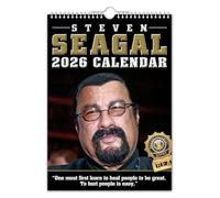 The Calendar King - Steven Seagal - 2026 Wall Calendar // Funny/Quirky/Christmas/Birthday/Gift Idea/Present/Novelty/Humour/Secret Santa/Year Planner/Office Gift