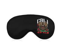 The California Republic Bear Sleep Eye Mask Soft Eye Covers Blocking Lights Blindfold with Adjustable Strap for Travel Nap