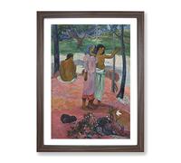 The Call By Paul Gauguin Classic Painting Framed Print | A4 Walnut Framed Wall Art | Ready to Hang | Classic Historical Picture | Living Room Bedroom Lounge Office