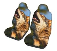 The Calling Wolf Print Seat Covers Car Front Set Of 2 Easy Clean Car Seat Protector Stain Resistant Auto Seats Cover For Trucks Women Sedan