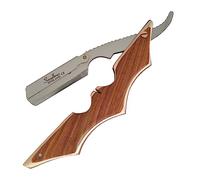 The Cambridge Barber Cut Throat Razor Kit - Single Edge Shaping Tool with Wooden Handle Straight Razor - Ideal for Beard and Moustache Shaving - Blades not Included