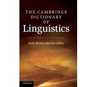 The Cambridge Dictionary of Linguistics by Keith Brown (English) Hardcover Book