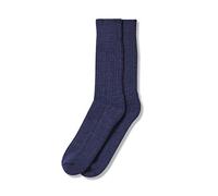 The Cambridge Sock Company Alpaca Socks Men Women Short Ribbed Luxurious Comfortable Soft Walking Gardening House Autumn Winter Socks - Navy Blue - Medium