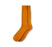 The Cambridge Sock Company Alpaca Socks Men Women Short Ribbed Luxurious Comfortable Soft Walking Gardening House Autumn Winter Socks - Old Gold - Small