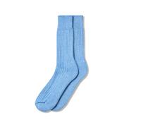 The Cambridge Sock Company Alpaca Socks Men Women Short Ribbed Luxurious Comfortable Soft Walking Gardening House Autumn Winter Socks - Harebell - Large