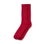 The Cambridge Sock Company Alpaca Socks Men Women Short Ribbed Luxurious Comfortable Soft Walking Gardening House Autumn Winter Socks - Brigade Red - Medium