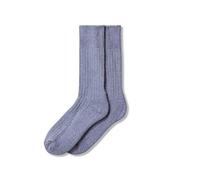 The Cambridge Sock Company Alpaca Socks Men Women Short Ribbed Luxurious Comfortable Soft Walking Gardening House Autumn Winter Socks - Smoke - Large