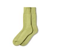 The Cambridge Sock Company Alpaca Socks Men Women Short Ribbed Luxurious Comfortable Soft Walking Gardening House Autumn Winter Socks - Envy - Small