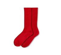 The Cambridge Sock Company Mohair Socks - Loose Top Socks Non Elastic Socks for Men Women Soft Top Socks for Swollen Feet and Ankles Loose Socks for Circulation - Brigade Red - Small (UK 4-7)