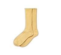 The Cambridge Sock Company Mohair Socks - Loose Top Socks Non Elastic Socks for Men Women Soft Top Socks for Swollen Feet and Ankles Loose Socks for Circulation - Maize - Large (UK 11-13)