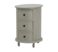 The Camden Collection 3 Drawer Round Side Table