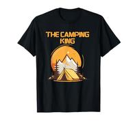 The Camping King Fun And Decorative Tent And Mountains T-Shirt