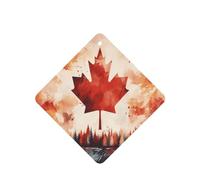 The Canadian Flag 4 Pcs Car Air Freshener Cards, Hanging Disposable Card Fresheners for Vehicles, Lavender Scented