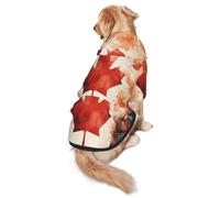 The Canadian Flag Dog Hoodie – Soft & Breathable Polyester Pet Clothes for Medium, and Large Dogs