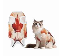 The Canadian Flag Recovery Suit for Dogs Cats After Surgery, Soft Cotton Post-Surgery Suit for Male and Female Pet