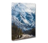 The Canadian Rockies Canvas Print | Gallery Wrapped 30mm Frame Wall Art | 20x14 inches | Ready to Hang | Modern Picture | Living Room Bedroom Lounge Office