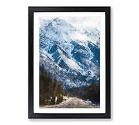 The Canadian Rockies Painting Framed Print | A2 Black Framed Wall Art | Ready to Hang | Modern Historical Picture | Living Room Bedroom Lounge Office