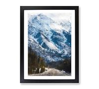 The Canadian Rockies Painting Modern Framed Print | A3 Black Framed Wall Art | Ready to Hang | Modern Historical Picture | Living Room Bedroom Lounge Office
