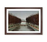 The Canal by Henri Rousseau Framed Print | A2 Walnut Framed Wall Art | Ready to Hang | Modern Nature Picture | Living Room Bedroom Lounge Office