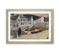The Canal in Brittany by Roger De La Fresnaye Framed Print | A2 Oak Framed Wall Art | Ready to Hang | Modern Nature Picture | Living Room Bedroom Lounge Office