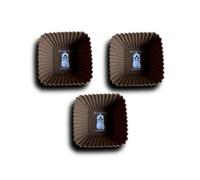 The Candle Daddy "Rubbers - (3) Brown Square Silicone Wax Warmer Liners -re-usuable - Must Have for All Wax Melt Users!