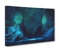 The Canyon In Iceland Canvas Print | Gallery Wrapped 30mm Frame Wall Art | 20x14 inches | Ready to Hang | Modern Landscape Picture | Living Room Bedroom Lounge Office