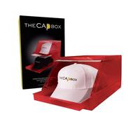 The CapBox 2.0 (2 Pack Red) Hat Organizer for Baseball Caps, Stackable Sliding Tray Hat Rack & Cap Holder Hanger Cap Storage Container 2 Yr. Warranty Anti Tilting & Tray Stop (RedTransparent)