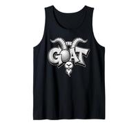The Capricorn Zodiac Symbol a Goat Golf Ball Text Sport Art Tank Top