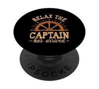 The Captain Has Arrived Sailing Boat Boating PopSockets Adhesive PopGrip