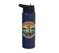 The Captain is Always Right and I'm The Captain Boat Lover Stainless Steel Insulated Water Bottle