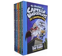 The Captain Underpants Colossal Color Collection 5 Books Set (25½ Anniversary Edition, Attack of the Talking Toilets, Perilous Plot of Professor Poopypants & Two More...)