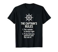 The Captain's Rules - Funny Sailing Sayings, Boater T-Shirt
