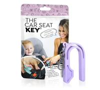 The Car Seat Key - Original Car Seat Key Chain Buckle Release Tool - Easy Unbuckle Opener Aid for Nails, Parents, Grandparents & Older Children by NAMRA Made in USA (Purple)