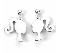 The Carat Shop Barbie Sterling Silver Silhouette Stud Earrings