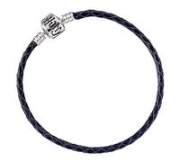 Harry Potter Black Leather Charm Bracelet - Size 18cm - Zinc / Copper / Aluminium / Leather