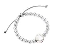 The Carat Shop Miffy White Beaded Adjustable Bracelet with Charm
