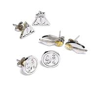 Harry Potter Deathly Hallows/Golden Snitch/Platform Stud Earring Set - Zinc / Copper / Aluminium