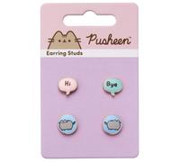 The Carat Shop Pusheen the Cat "Hi , Bye" Stud Earrings Set