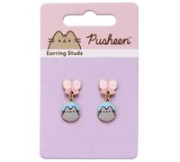 The Carat Shop Pusheen the Cat Pink Bows Drop Earrings