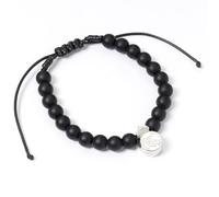The Carat Shop Real Madrid Football Club Black Bead Bracelet