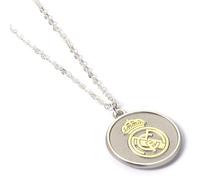 The Carat Shop Real Madrid Silver Pendant with Gold Crest Necklace