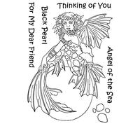 The Card Hut - Linda Ravenscroft Mythical Creatures 004 Black Pearl