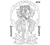 The Card Hut - Linda Ravenscroft Mythical Creatures 008 Sunshine and Showers